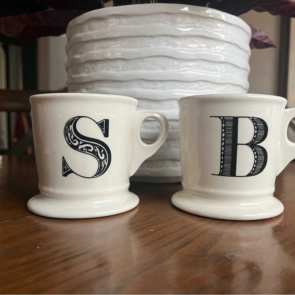 New Anthropologie Monogrammed Letter B & S Coffee Mug